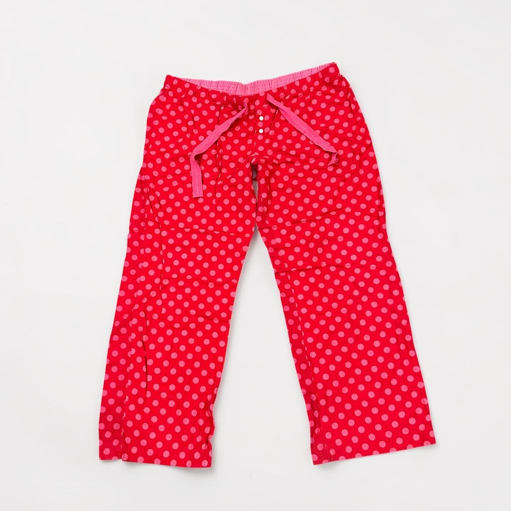 Xhilaration Polka Dot Pajama Pants Red Pink Cotton Sleepwear XL Womens low rise